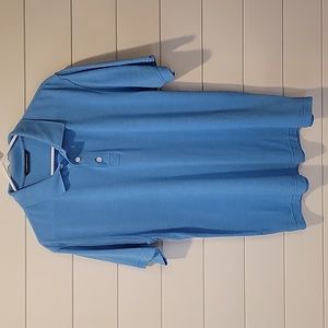 CUTTER & BUCK DRY TEC SHORT SLEEVE POLO  L  BLUE